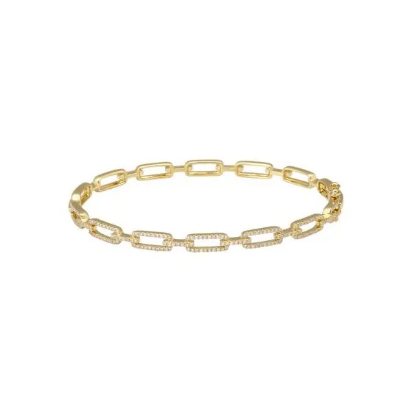 Diamond Bangles in 14 Karat Yellow Gold Tzfasman Jewelers Brooklyn, NY