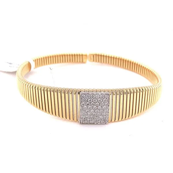 Diamond Bangles in 18 Karat Yellow Gold Tzfasman Jewelers Brooklyn, NY