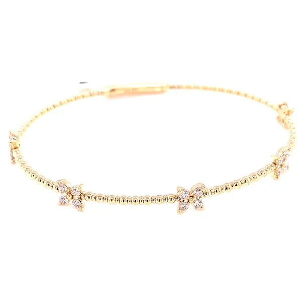 Diamond Bangles in 14 Karat Yellow Gold Tzfasman Jewelers Brooklyn, NY