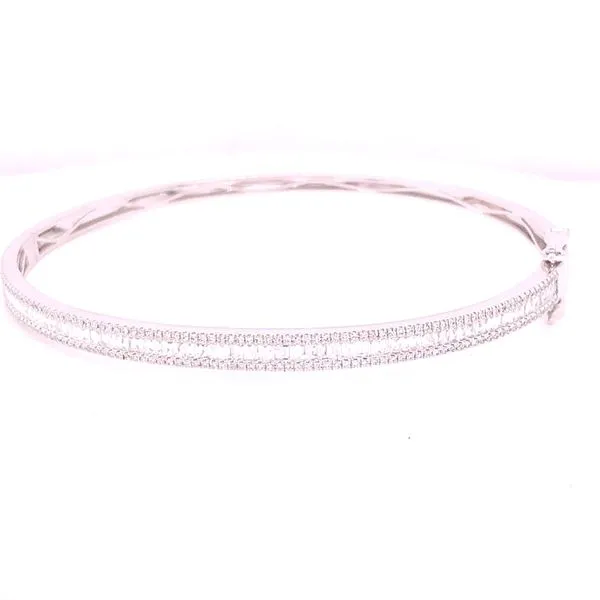 Diamond Bangles in 14 Karat White Gold Tzfasman Jewelers Brooklyn, NY