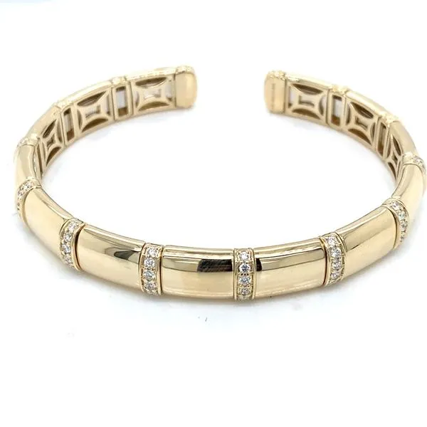 Diamond Bangles in 14 Karat Yellow Gold