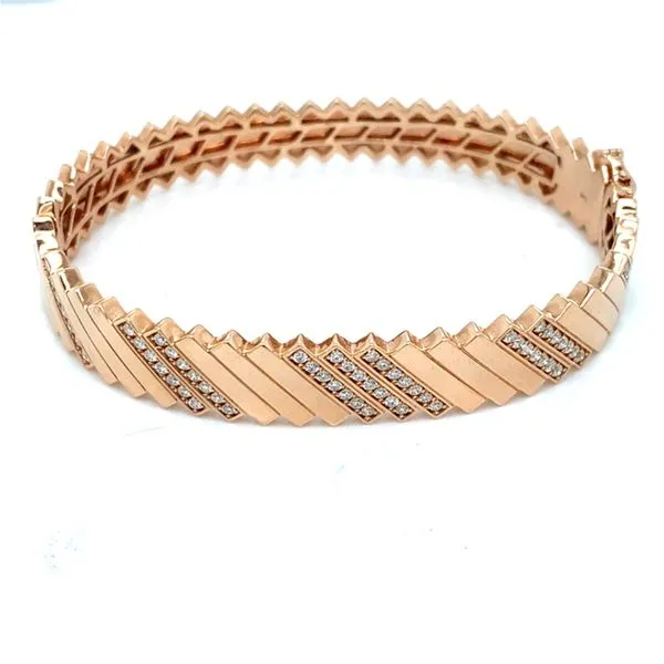 Diamond Bangles in 14 Karat Rose Gold
