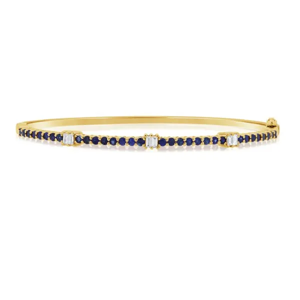 Diamond Bangles in 14 Karat Yellow Gold Tzfasman Jewelers Brooklyn, NY