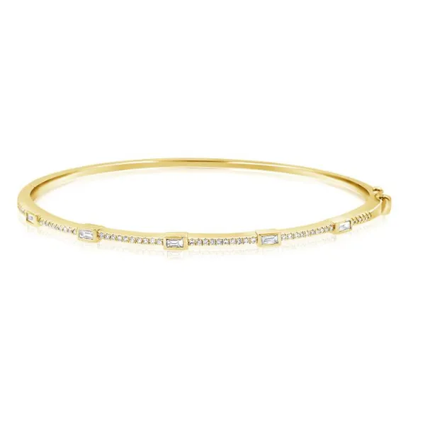 Diamond Bangles in 14 Karat Yellow Gold