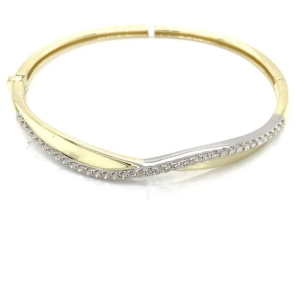 Diamond Bangles in 14 Karat Yellow Gold Tzfasman Jewelers Brooklyn, NY