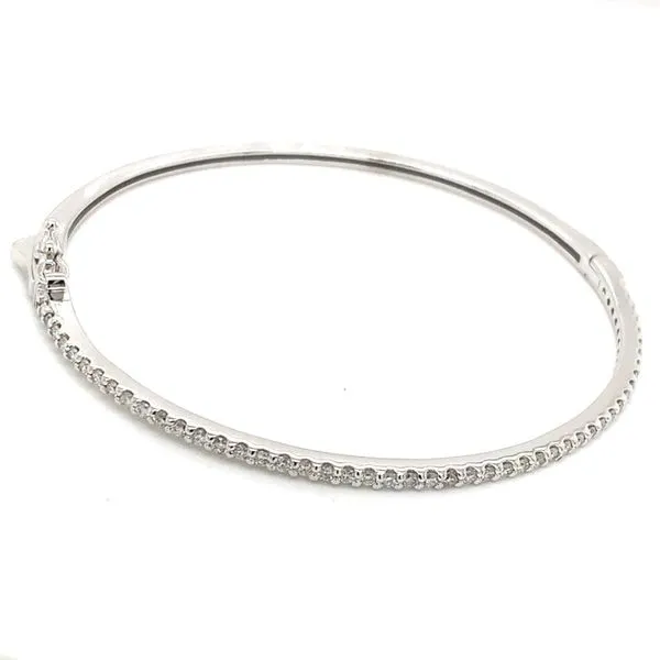 Diamond Bangles in 14 Karat White Gold Tzfasman Jewelers Brooklyn, NY