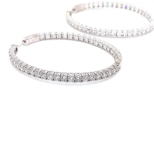Diamond Hoops Tzfasman Jewelers Brooklyn, NY
