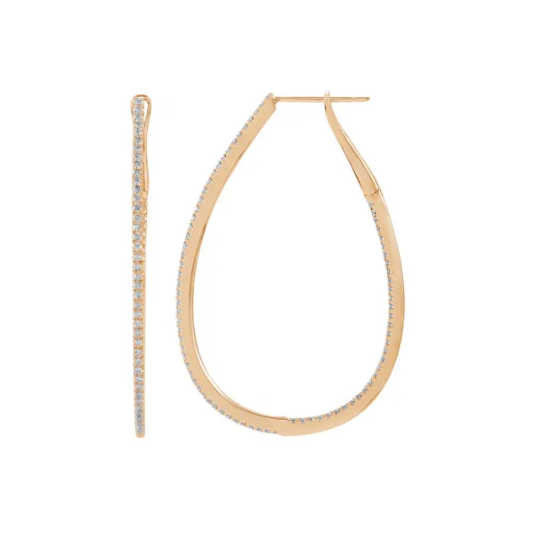 Diamond Hoops Tzfasman Jewelers Brooklyn, NY