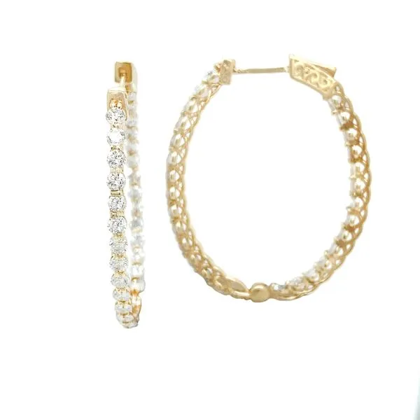 Diamond Hoops Tzfasman Jewelers Brooklyn, NY