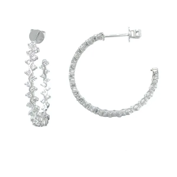 Diamond Hoops Tzfasman Jewelers Brooklyn, NY