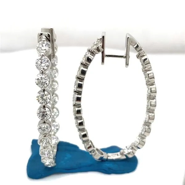 Diamond Hoops Tzfasman Jewelers Brooklyn, NY