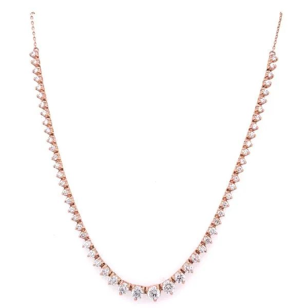 Tennis Necklace in 14 Karat Rose Gold similar item image