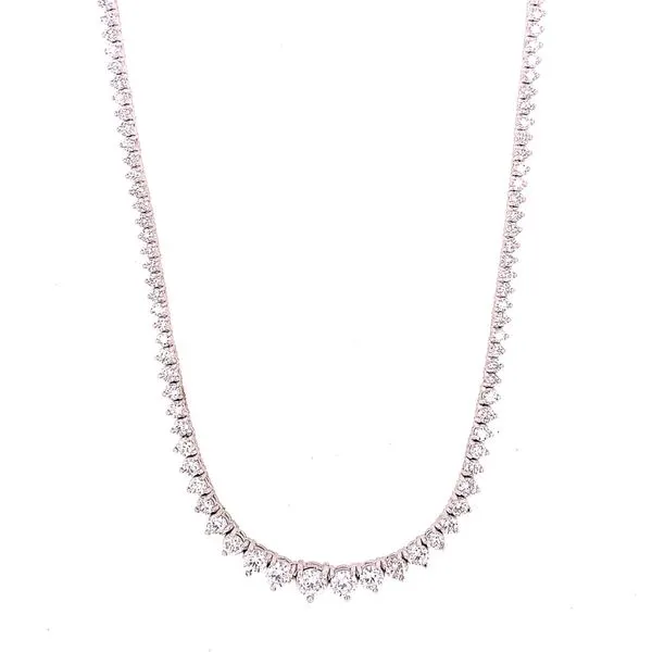 Tennis Necklace in 14 Karat White Gold similar item image