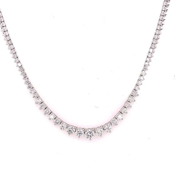 Tennis Necklace in 14 Karat White Gold similar item image