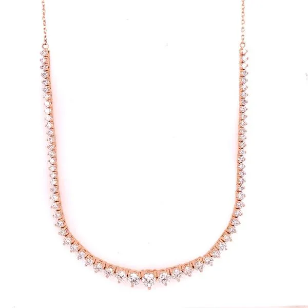 Tennis Necklace in 14 Karat Rose Gold similar item image