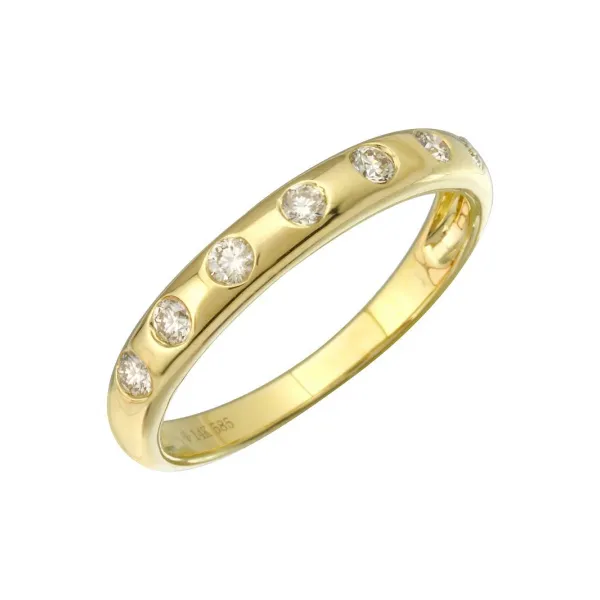 Stackable Rings in 14 Karat Yellow Gold 1.75 Grams Tzfasman Jewelers Brooklyn, NY