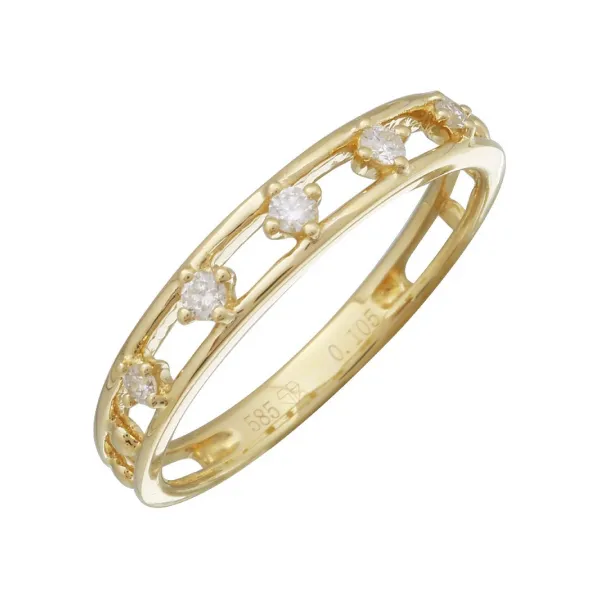 Stackable Rings in 14 Karat Yellow Gold 1.77 Grams Tzfasman Jewelers Brooklyn, NY