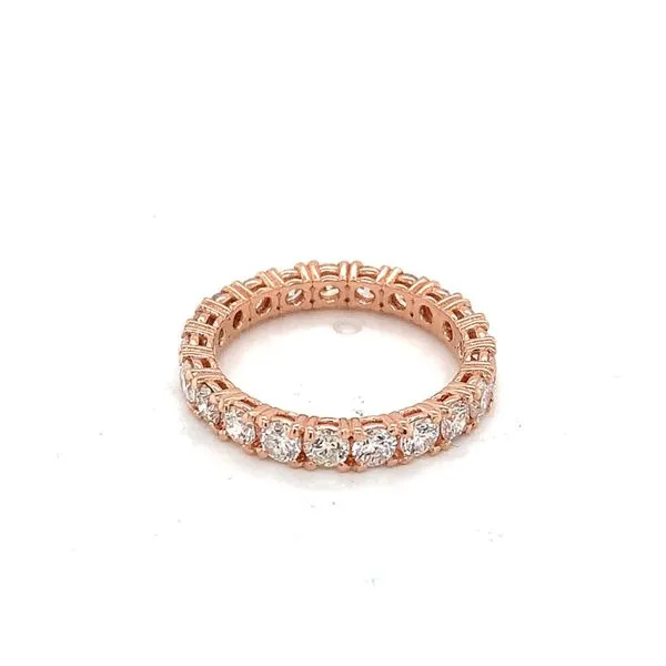 Eternity Bands in 14 Karat Rose Gold 2.4 Grams Tzfasman Jewelers Brooklyn, NY