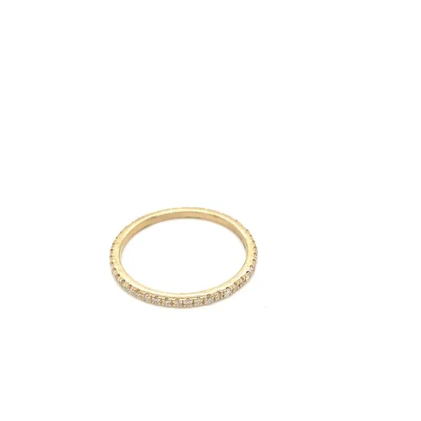 14 Karat Yellow Eternity Band 6.8 Grams, 0.47 CT Tzfasman Jewelers Brooklyn, NY