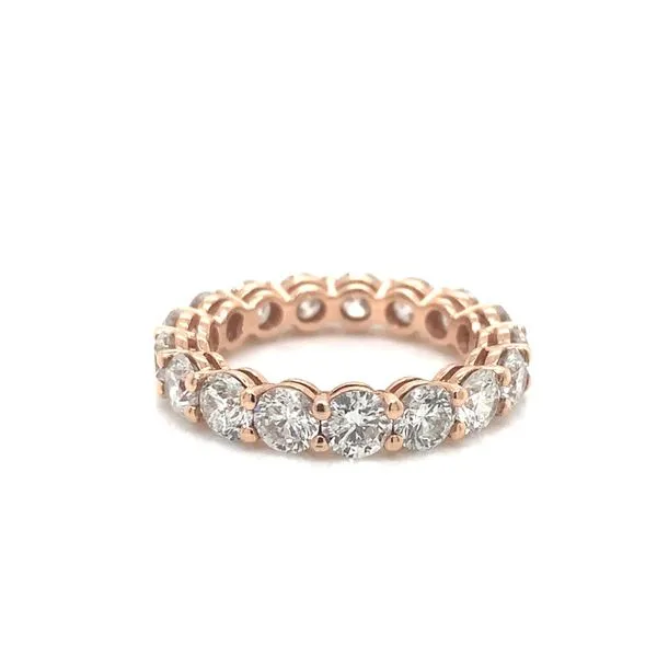 Eternity Bands in 14 Karat Rose Gold 3.4 Grams Tzfasman Jewelers Brooklyn, NY