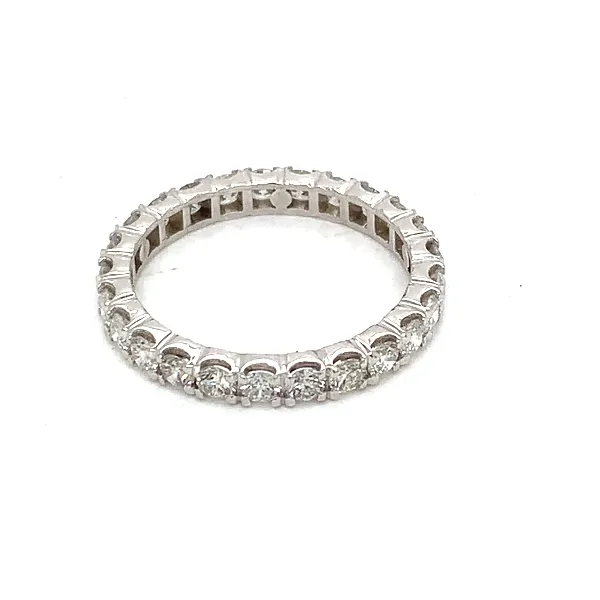 Eternity Bands in 14 Karat White Gold 1.9 Grams Tzfasman Jewelers Brooklyn, NY