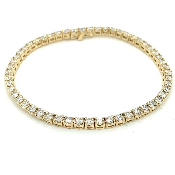 Tennis Bracelet in 14 Karat Yellow Gold Tzfasman Jewelers Brooklyn, NY