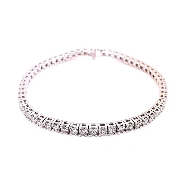Tennis Bracelet in 14 Karat White Gold Tzfasman Jewelers Brooklyn, NY