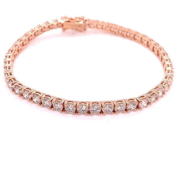 Tennis Bracelet in 14 Karat Rose Gold Tzfasman Jewelers Brooklyn, NY