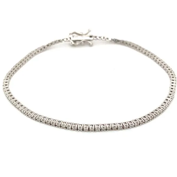 Tennis Bracelet in 14 Karat White Gold Tzfasman Jewelers Brooklyn, NY