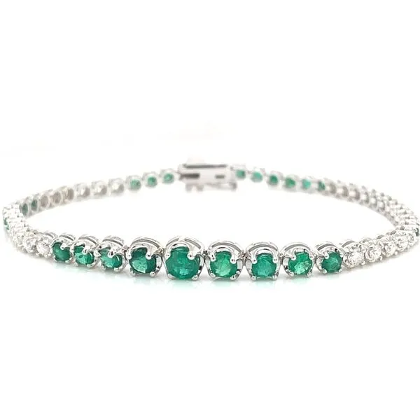 Tennis Bracelet in 14 Karat White Gold Tzfasman Jewelers Brooklyn, NY