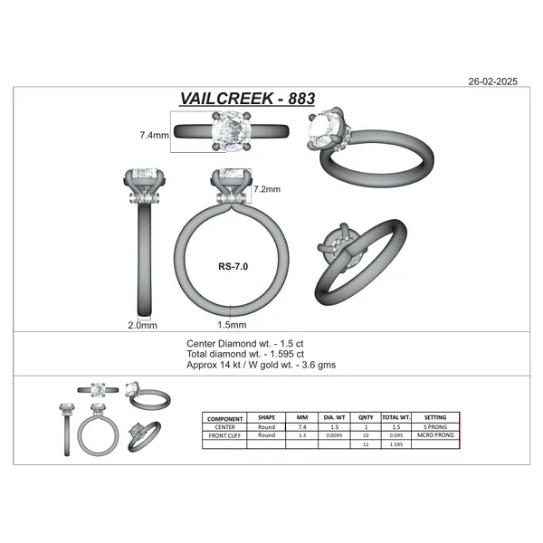 Engagement Ring Image 2 Vail Creek Jewelry Designs Turlock, CA
