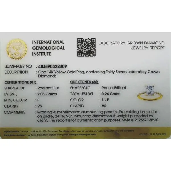 Lab Grown Diamond Engagement Ring Image 2 Vail Creek Jewelry Designs Turlock, CA