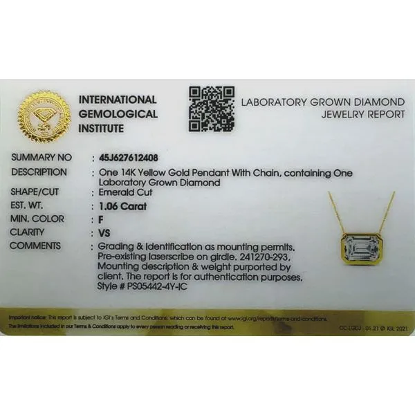 Lab Grown Diamond Necklace Image 2 Vail Creek Jewelry Designs Turlock, CA