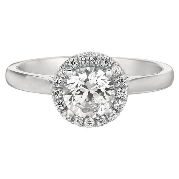 MARTIN FLYER WHITE GOLD AND DIAMOND HALO ENGAGEMENT RING SET Valentine's Fine Jewelry Dallas, PA
