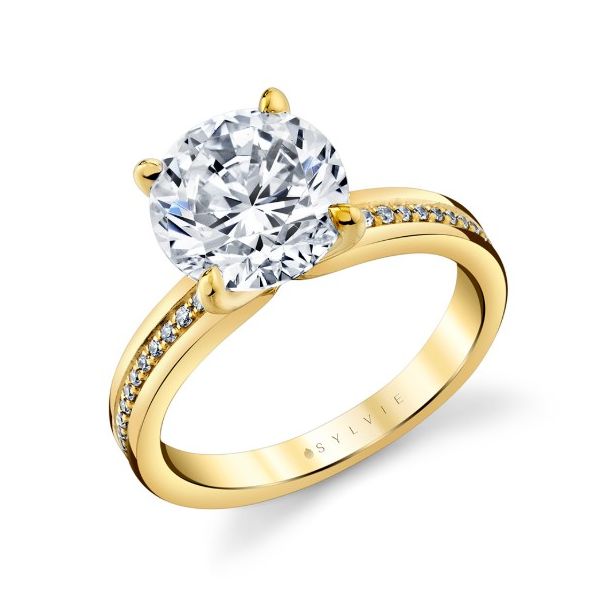 Yellow Gold Diamond Engagement Ring Valentine's Fine Jewelry Dallas, PA