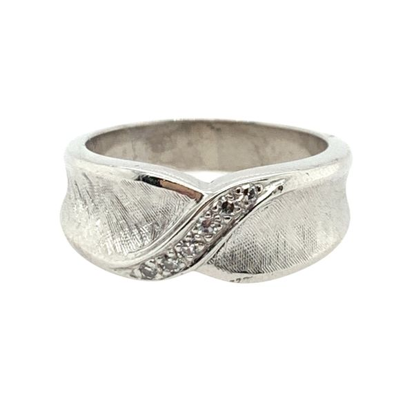 ESTATE JEWELRY - 18KT WHITE GOLD/DIAMOND BAND WITH 6 DIAMONDS IN SWIRL DESIGN BY JABEL Valentine's Fine Jewelry Dallas, PA