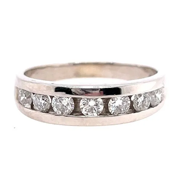 ESTATE JEWELRY - 18KT WHITE GOLD/DIAMOND GENTS WEDDING BAND SET Valentine's Fine Jewelry Dallas, PA