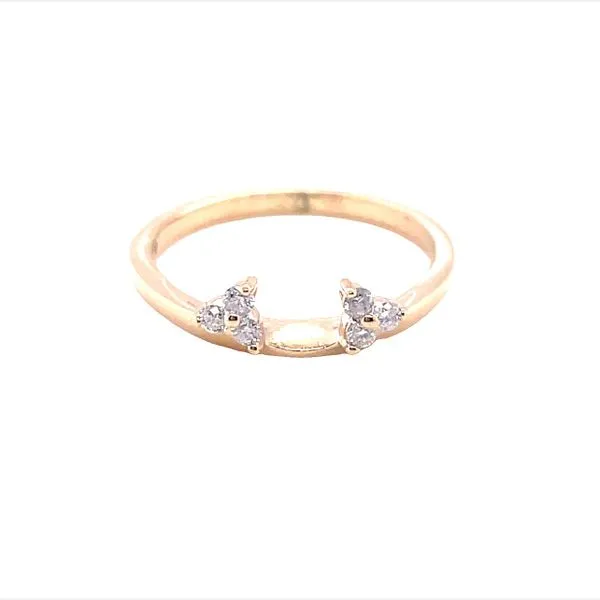 ESTATE JEWELRY - 14KT YELLOW GOLD/DIAMOND INSERT RING SET WITH 6 ROUND BRILLIANT NEAR COLORLESS DIAMONDS Valentine's Fine Jewelry Dallas, PA