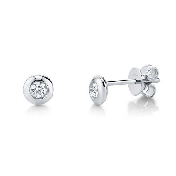  DIAMOND EARRINGS SOLITAIRE/GOLD/PLATINUM Valentine's Fine Jewelry Dallas, PA