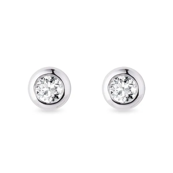  DIAMOND EARRINGS SOLITAIRE/GOLD/PLATINUM Valentine's Fine Jewelry Dallas, PA