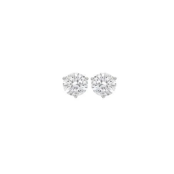  DIAMOND SOLITAIRE EARRINGS/GOLD/PLATINUM Valentine's Fine Jewelry Dallas, PA
