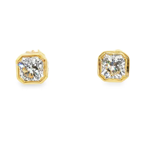  DIAMOND SOLITAIRE EARRINGS/GOLD/PLATINUM Valentine's Fine Jewelry Dallas, PA