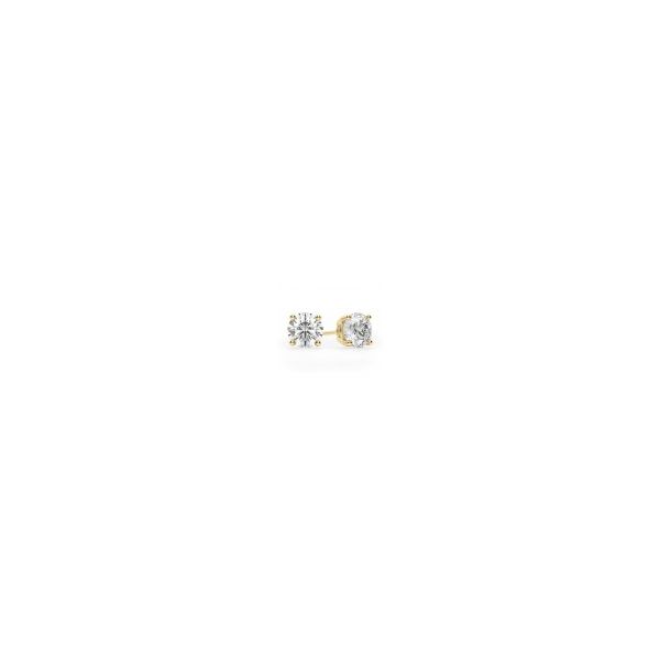 DIAMOND SOLITAIRE EARRINGS/GOLD/PLATINUM Valentine's Fine Jewelry Dallas, PA