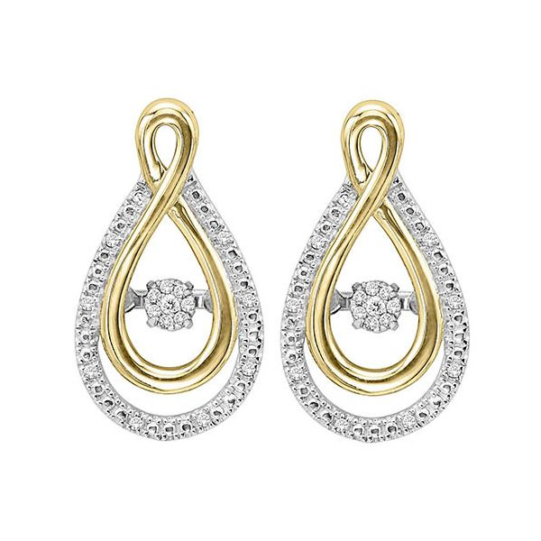STERLING SILVER AND DIAMOND OR SS/GOLD COMBO EARRINGS Valentine's Fine Jewelry Dallas, PA