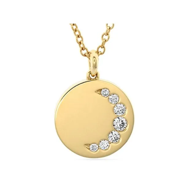 MEMOIRE - 18KT YELLOW GOLD/DIAMOND  'LUNA CRESCENT' MEDALLION NECKLACE SET BY HEARTS ON FIRE Valentine's Fine Jewelry Dallas, PA