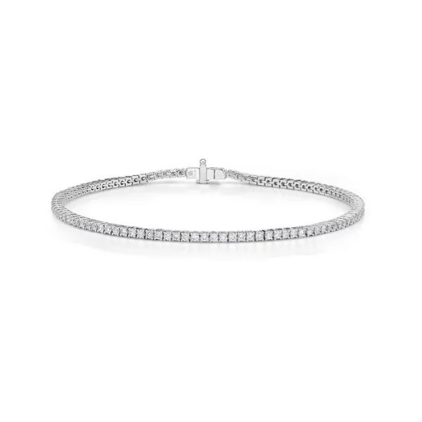 MEMOIRE - 18KT WHITE GOLD/DIAMOND UNIFORM FOUR PRONG LINE BRACELET BY HEARTS ON FIRE Valentine's Fine Jewelry Dallas, PA