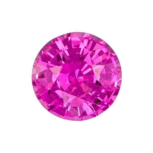 CHATAM - 7 MM MEDIUM PINK LABORATORY CREATED ROUND SAPPHIRE LOOSE GEMSTONE Valentine's Fine Jewelry Dallas, PA