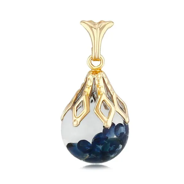 CARLA/NANCY B - 14KT YELLOW GOLD FLOATING SAPPHIRE PENDANT SET Valentine's Fine Jewelry Dallas, PA