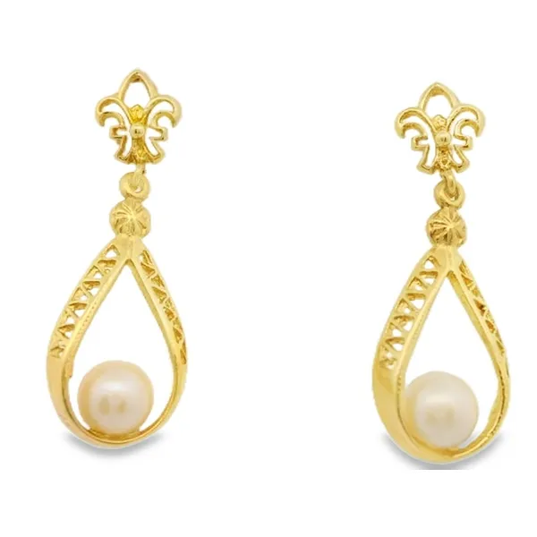 EARRINGS/PEARL/GOLD/ PLATINUM Valentine's Fine Jewelry Dallas, PA