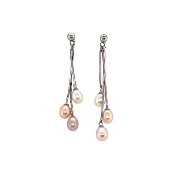 PEARL EARRINGS/SILVER/SILVER&GOLDCOMBO Valentine's Fine Jewelry Dallas, PA